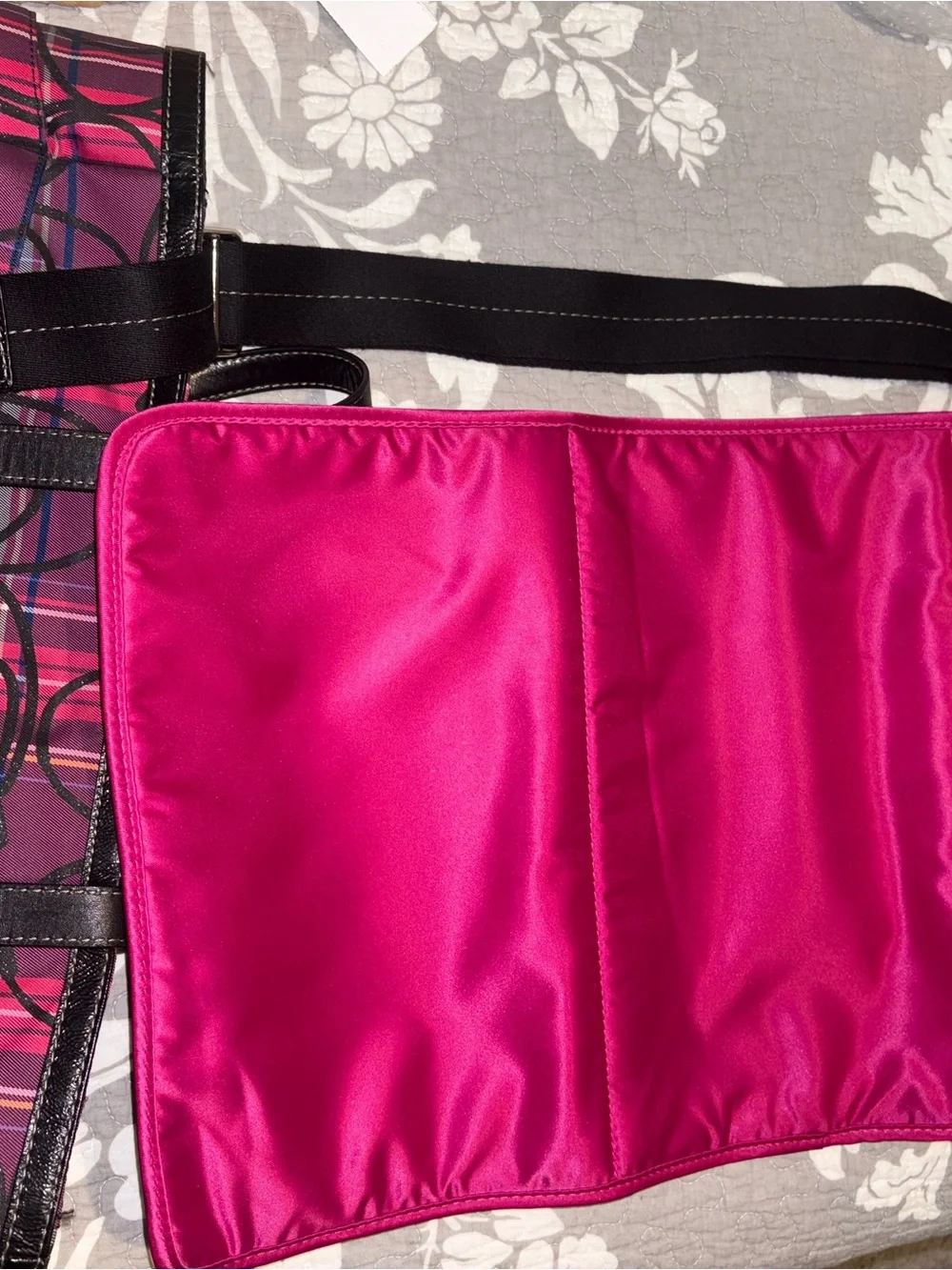 Coach Pink Plaid Signature Tote Bag